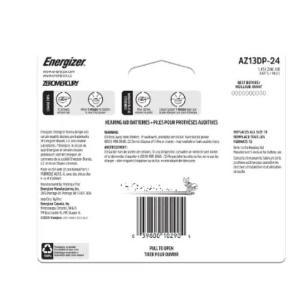 Energizer® Size 13 Hearing Aid Batteries - Picture 4 of 4